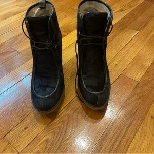 3.1 Philip Lim black pony hair wedge 38